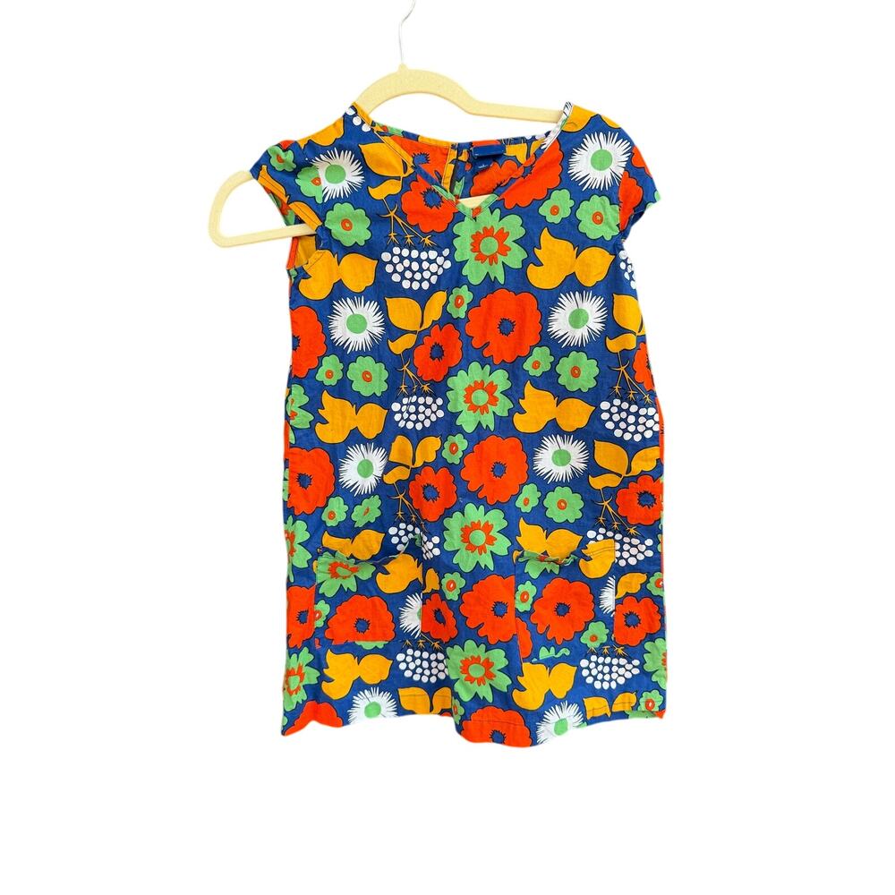 Marimekko for Target Vintage Inspired Floral Pocket Shift Dress Girls L